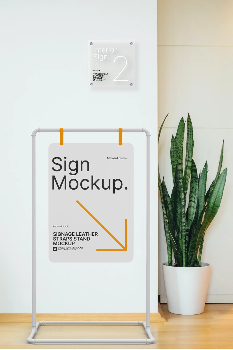 Indoor Signage Mockup — Mockup Zone